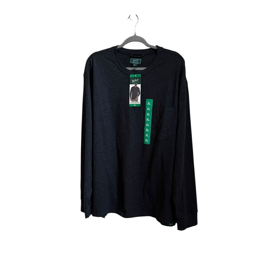 Woolrich Men’s Green Label Grey Long Sleeve Pocket Tee Size XL NWT
